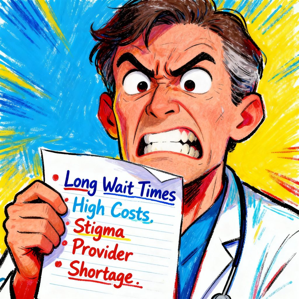 a list of mental health care frustrations